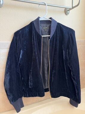 J Crew Blue Velvet Bonner Jacket XS